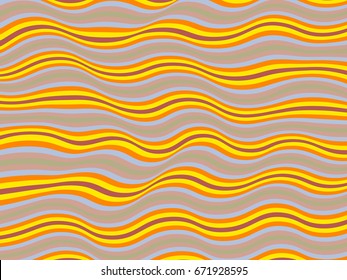 Curved stripes vector, wavy lines pattern, colorful minimal background. Futuristic cover layout backdrop graphic design. Abstract striped ornament, wavy lines image.