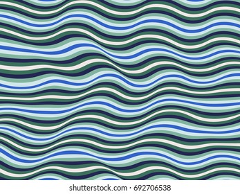 Curved stripes vector, wavy lines pattern, colorful sea green minimal background. Elegant cover layout backdrop graphic design. Abstract striped wavy lines image.