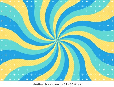 Curved Sunburst, Halftone Dot Pattern, Light Effect, Pop Design