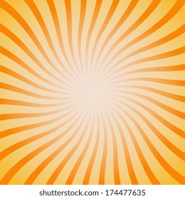 Curved sunrays background