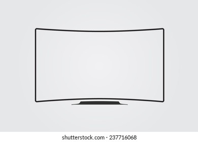 Curved television. 