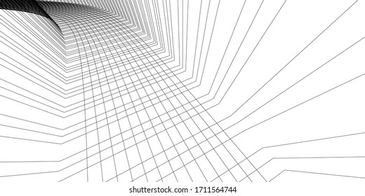 Curved tunnels that represent continuous movement at speed To be used in the concept of transportation