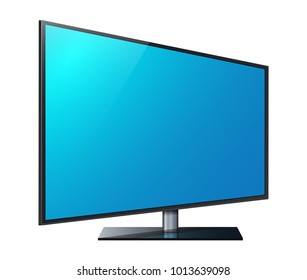 Curved tv. 4k Ultra HD screen, led television isolated.