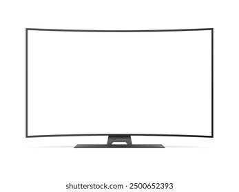 Curved TV flat screen lcd or oled realistic mockup