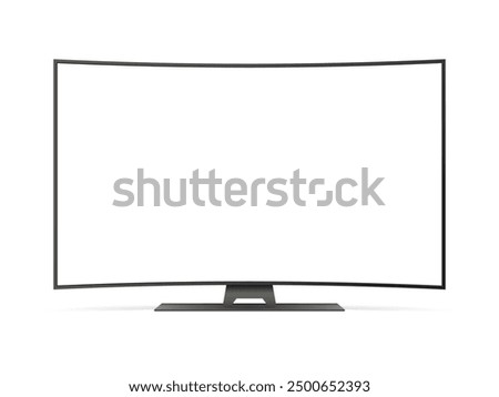 Curved TV flat screen lcd or oled realistic mockup