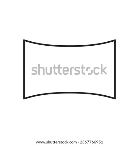 curved tv icon vector illustration eps