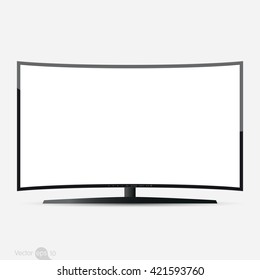 Curved TV Screen, Vector