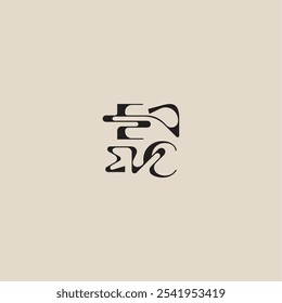 curved typography monogram EC bold style and luxury concept elegant initial logo letter