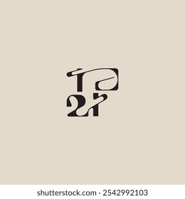 curved typography monogram elegant initial logo letter bold style and luxury concept II
