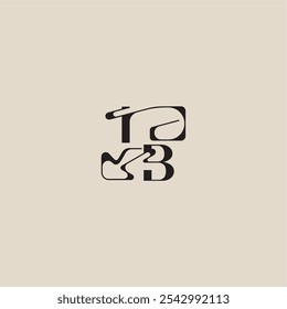 curved typography monogram elegant initial logo letter bold style and luxury concept IB