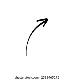 Curved Upward Arrow Icon for Navigation Vector