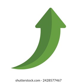Geschwungenes, flaches, nach oben gerichtetes Symboldesign

