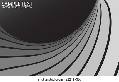 Curved vector futuristic abstract background template - Silver abstract background design illustration