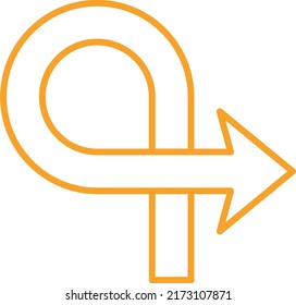 Curved vector icon. Can be used for printing, mobile and web applications.