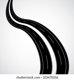 Curved Vector Road 