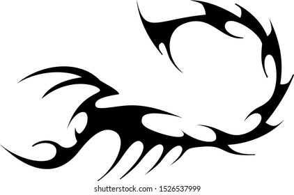 curved vector scorpio design contour