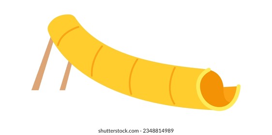 Curved Water Slide Vector Illustration