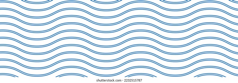 Patrón de líneas de onda curvadas sobre fondo blanco. Patrón de líneas rayadas onduladas para fondo y plantilla de papel tapiz. Líneas curvas simples con textura de rayas repetidas. Fondo rayado, ilustración vectorial