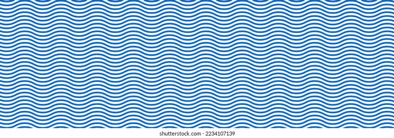 Patrón de líneas de onda curvadas sobre fondo blanco. Patrón de líneas rayadas onduladas para fondo y plantilla de papel tapiz. Líneas curvas simples con textura de rayas repetidas. Fondo rayado, ilustración vectorial