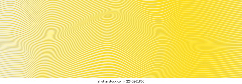 Curved wave lines pattern on white background. Wave striped lines pattern for backdrop and wallpaper template. Simple curved lines with repeat stripes texture. Striped background, vector