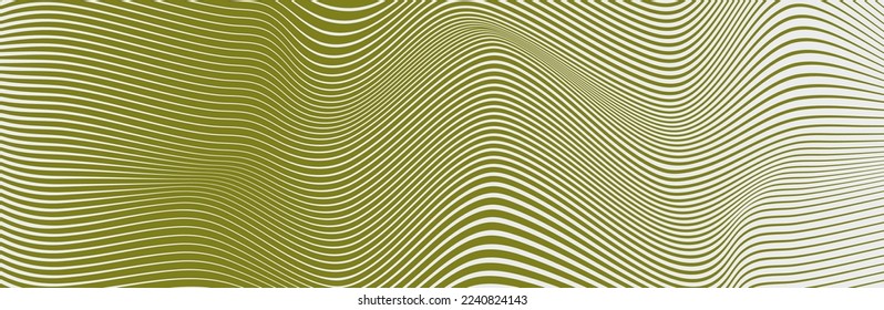 Curved wave lines pattern on white background. Wave striped lines pattern for backdrop and wallpaper template. Simple curved lines with repeat stripes texture. Striped background, vector