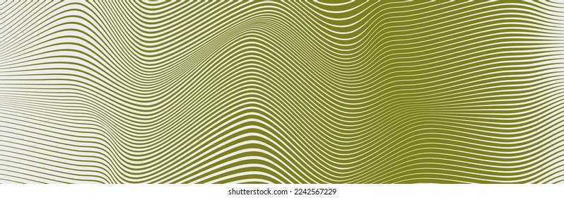 Curved wave lines pattern on white background. Wave striped lines pattern for backdrop and wallpaper template. Simple curved lines with repeat stripes texture. Striped background, vector