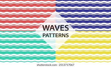 Curved wave lines pattern on white background. Wave striped lines pattern for backdrop and wallpaper template. Simple curved lines with repeat stripes texture. Striped background