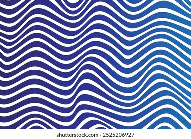 Curved wave lines pattern on white background. Wave striped lines pattern for backdrop and wallpaper template. Simple curved lines with repeat stripes texture. Striped background.