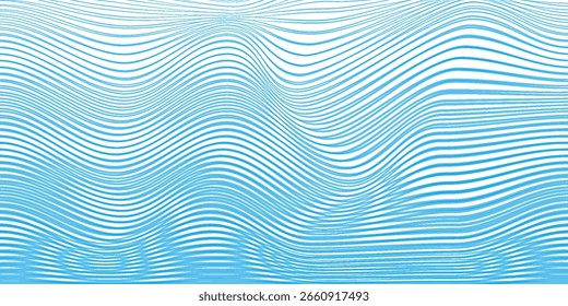 Patrón de líneas de onda curvadas sobre fondo blanco. Patrón de líneas rayadas de onda para el telón de fondo y la Plantilla de Fondo de pantalla