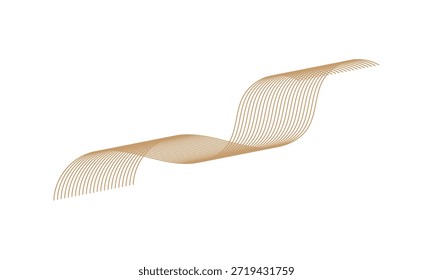 Patrón de líneas de onda curvadas sobre fondo blanco. Patrón de líneas rayadas de onda para el telón de fondo, Plantilla de Fondo de pantalla. Líneas curvas simples con textura de rayas. Fondo rayado. 