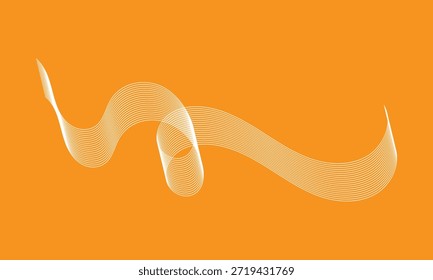 Gekrümmte Wellenlinien auf weißem Hintergrund. Wellenlinien Muster für Hintergrund, Hintergrundbild Vorlage. Einfache, gekrümmte Linien mit Streifenstruktur. Gestreifter Hintergrund. 