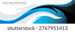 Curved wavy geometric stripes background. Sporty Racing car design for vehicle vinyl wrap and car branding EPS 10