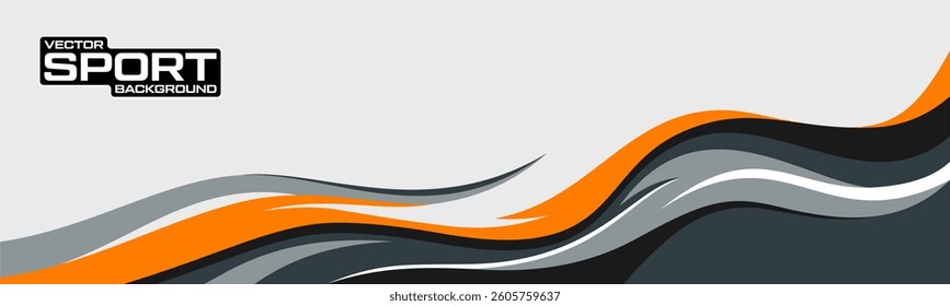 Curved wavy geometric stripes background. Sporty Racing car design for vehicle vinyl wrap and car branding