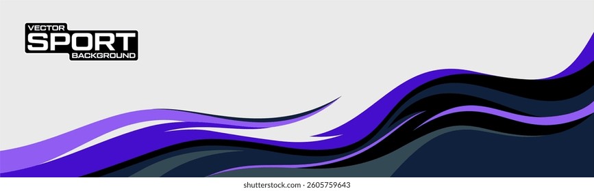Curved wavy geometric stripes background. Sporty Racing car design for vehicle vinyl wrap and car branding