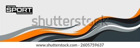 Curved wavy geometric stripes background. Sporty Racing car design for vehicle vinyl wrap and car branding