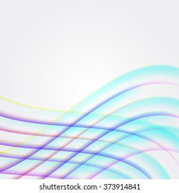 Curved wavy lines. Abstract background .