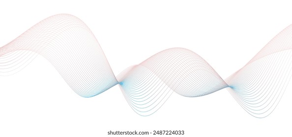 curved wavy lines tech futuristic motion background. Abstract wave element for design. glowing geometric lines blue background. business lines wave abstract stripe design