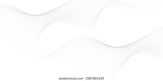 curved wavy lines tech futuristic motion background. Abstract wave element for design. Wave with lines created using blend tool. Curved wavy line