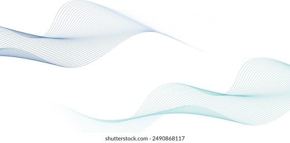 curved wavy lines tech futuristic motion background. Abstract wave element for design. glowing geometric lines blue background. business lines wave abstract stripe design