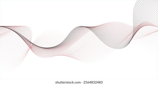 curved wavy lines tech futuristic motion background. Abstract wave element for design. glowing geometric lines blue background.