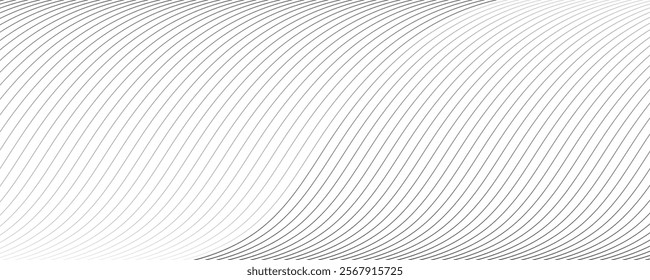 Curved wavy lines tech futuristic motion background technology line stripe isolated science digital flowing black line