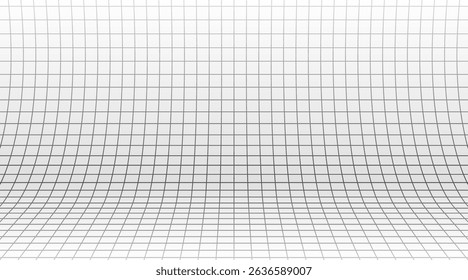 Curved Wireframe Grid in Gray Colors