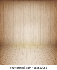 Curved wooden wall texture background