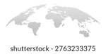 Curved World map earth globe with dot pattern. Halftone pixel texture, isolated world map. Vector international business, travel abstract political concept