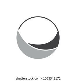 curves abstract in circle geometric logo vector