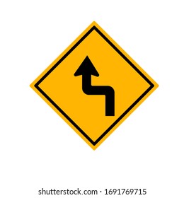 Curves Ahead traffic sign ,Part of a series.