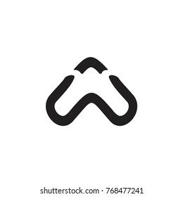curves arrow up symbol logo vector