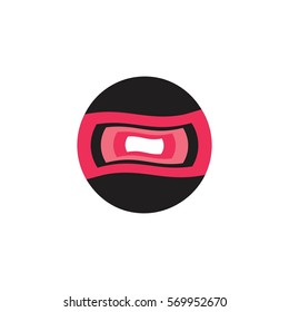 Curves art in the circles design logo vector