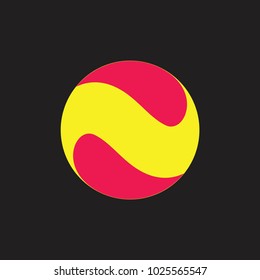curves ball abstract logo vector
