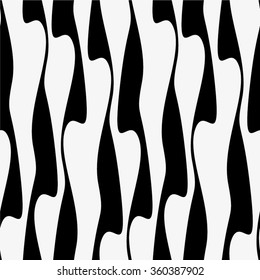 Curves band in decorative patterns, seamless vector background.